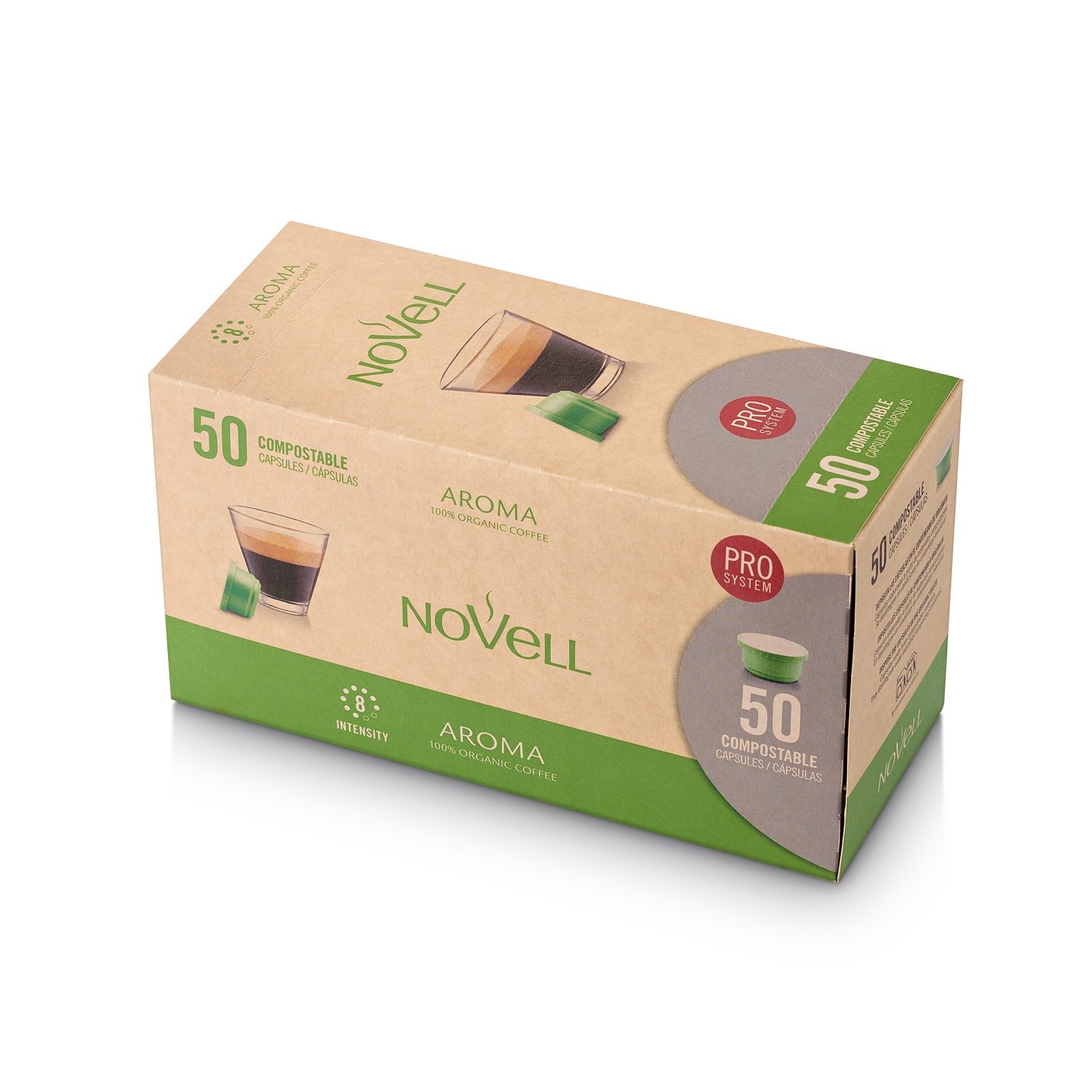 Cápsulas PRO Compostables – Aroma (50 uds)